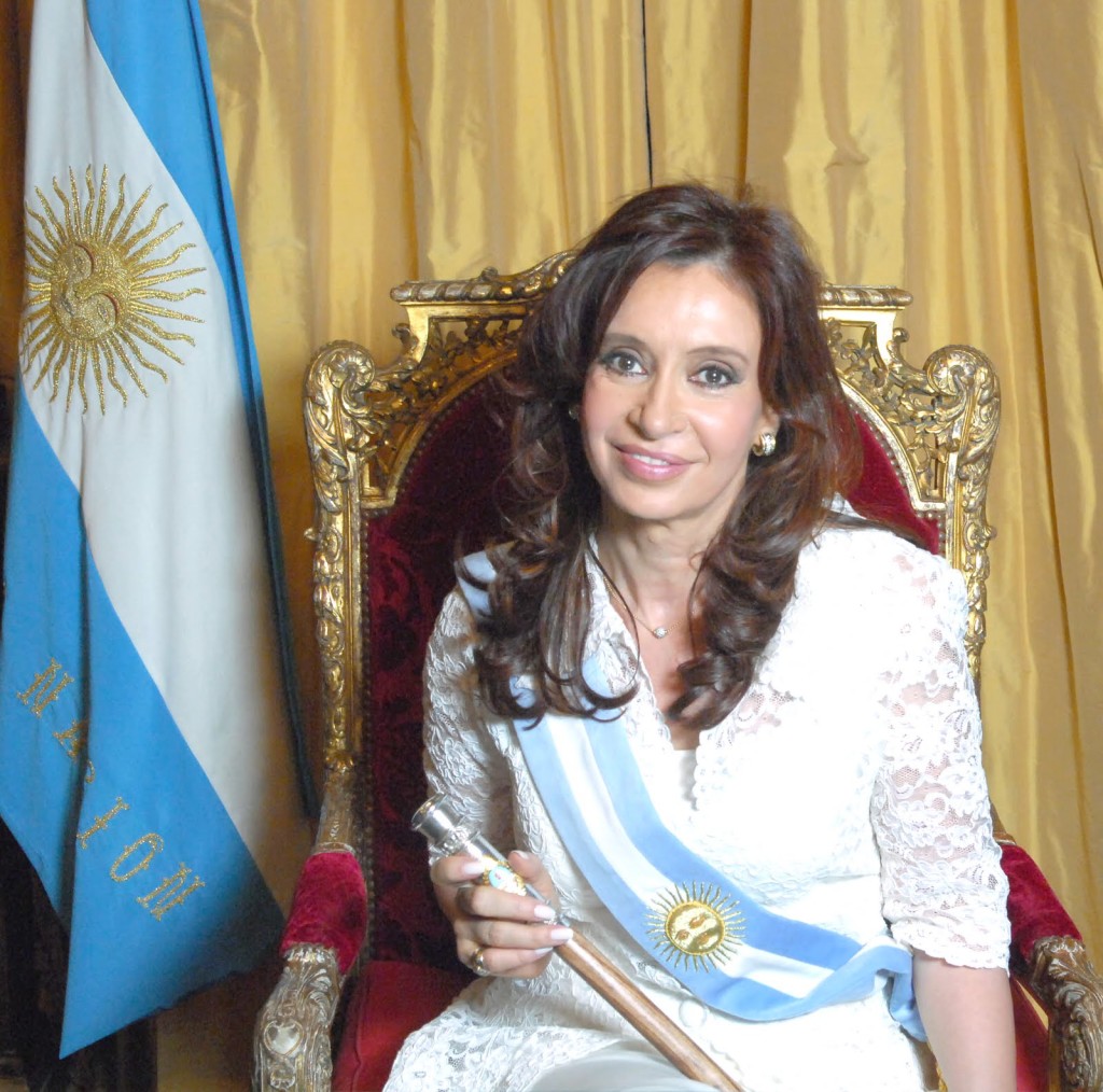 Cristina Fernández de Kirchner on the throne