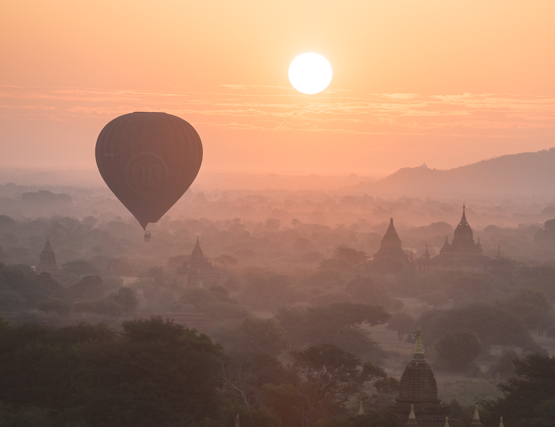 Bagan, Burma:  Temples, Monks, Balloons & Fractals