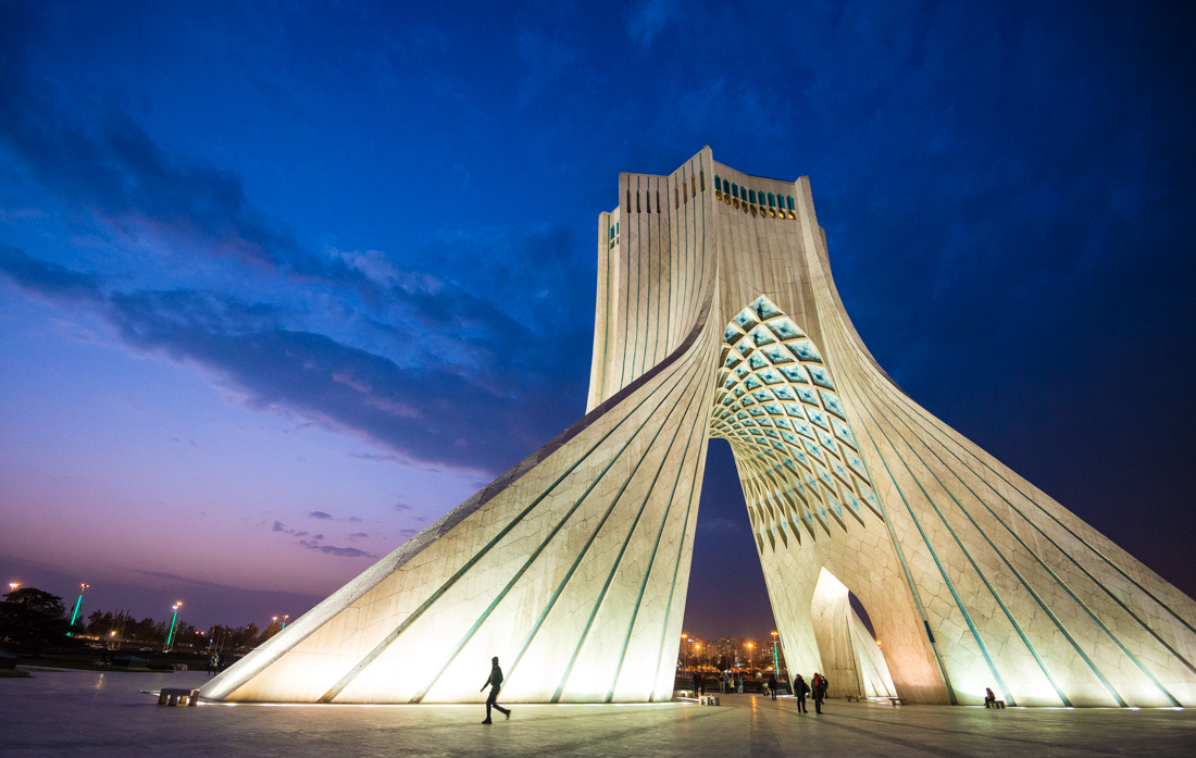 Iran:  Azadi Tower at Night