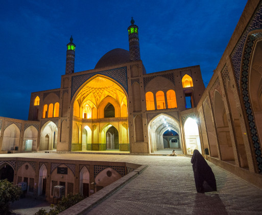 Agha Bozorg at night