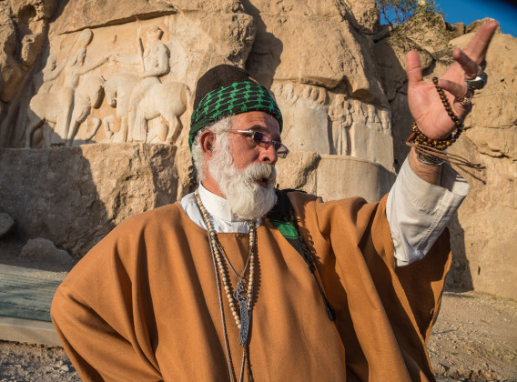 Fereydoon is a Sufi "mystic," which seems to entail a lot of public philosophizing.