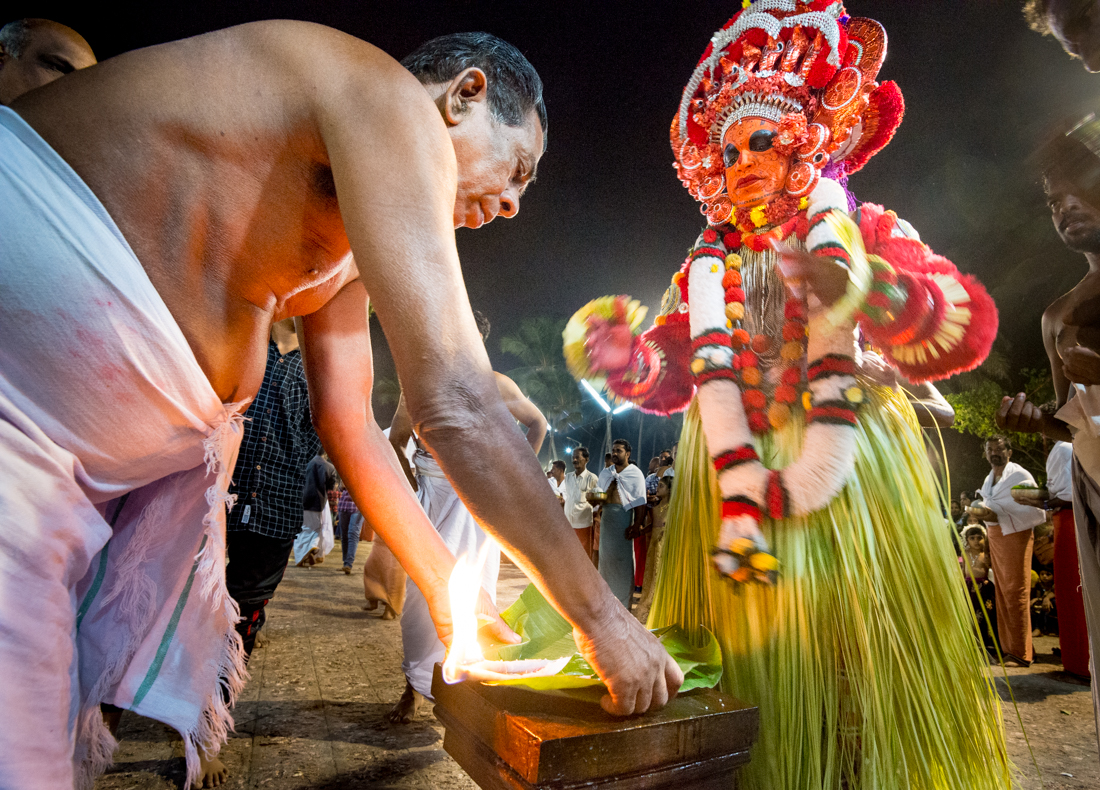 Theyyam Season in Kerala, India:  Vishnumoorthy and friends.